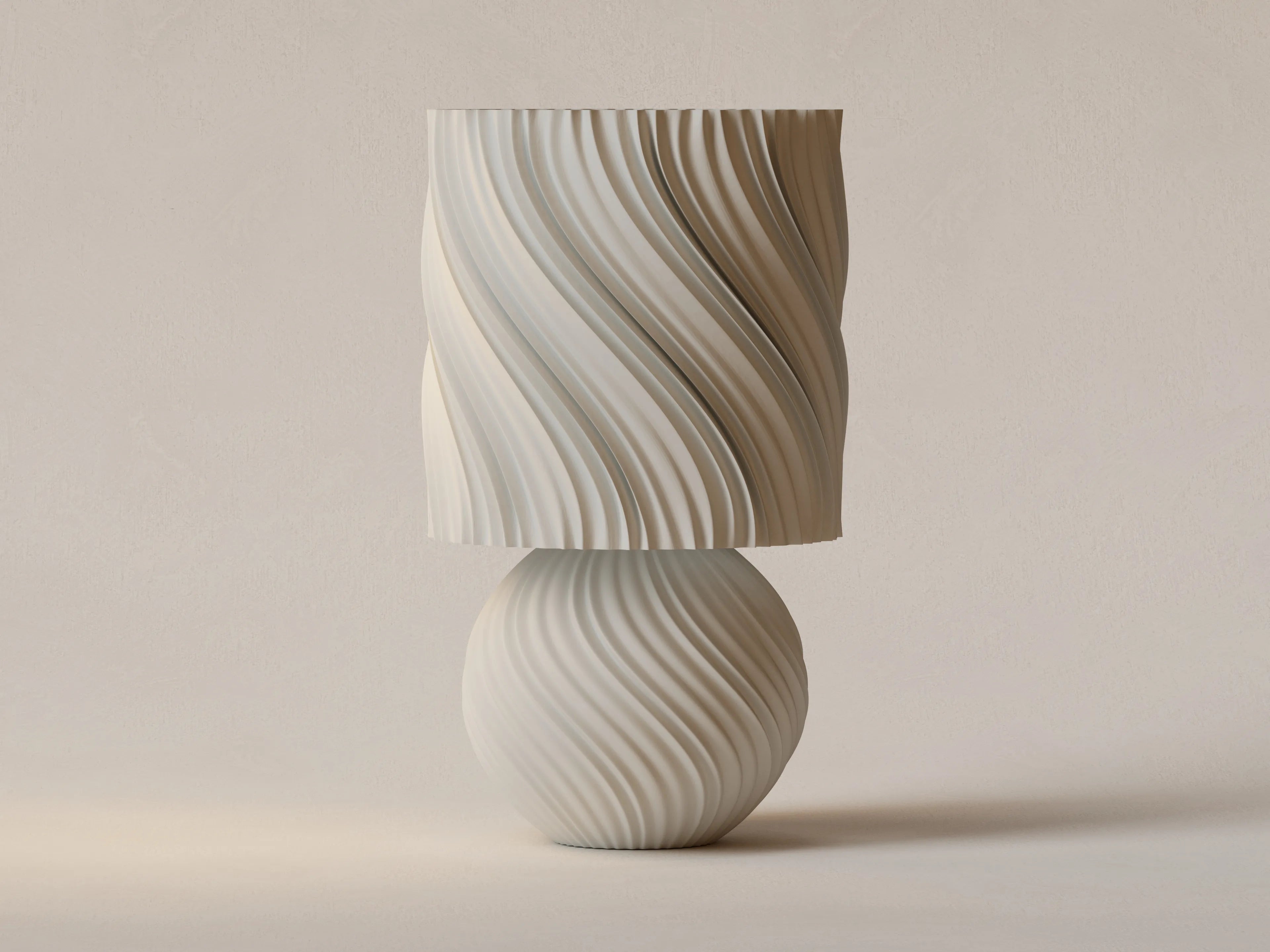 FormaCraft Stoned Lamp — Japandi Wave Table Lamp