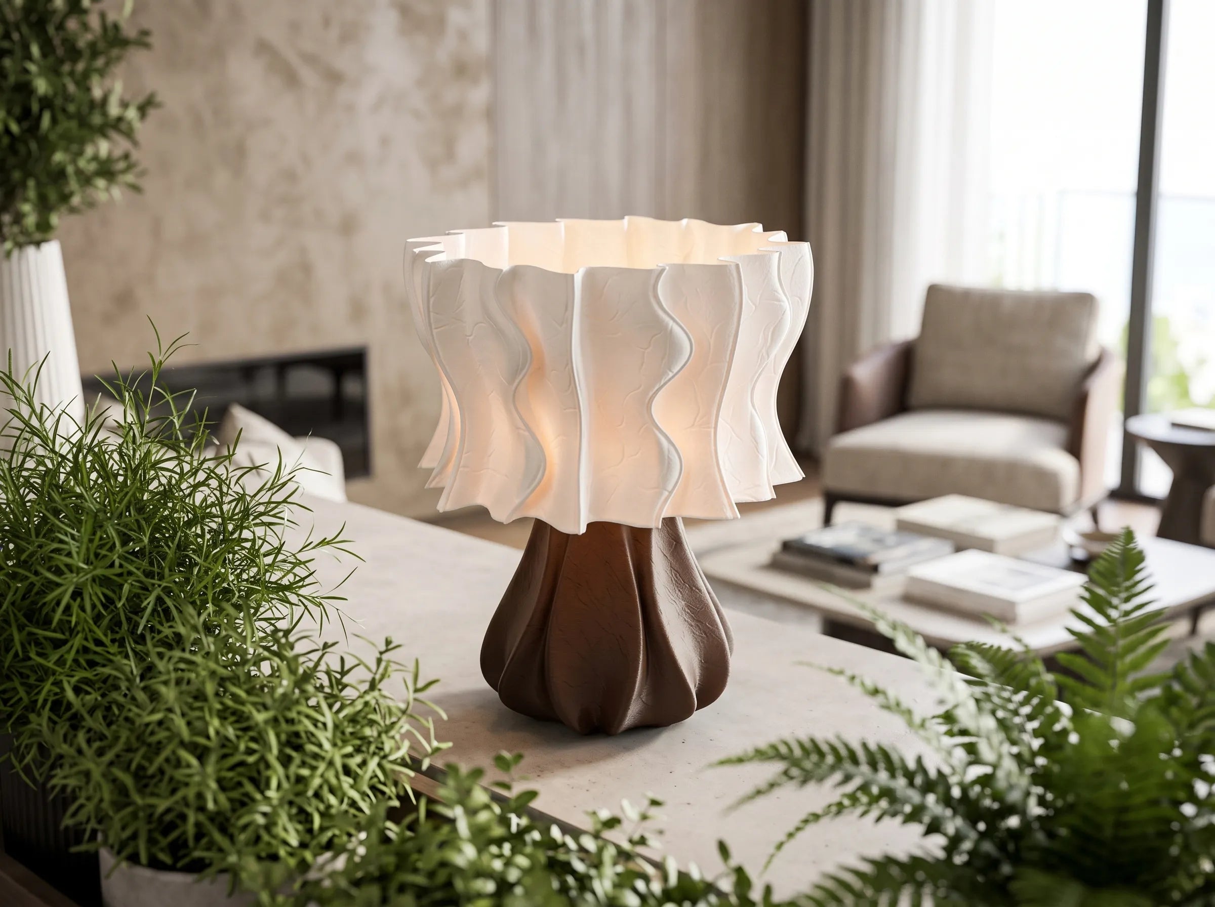 FormaCraft Mirelle Ember — Organic Table Lamp