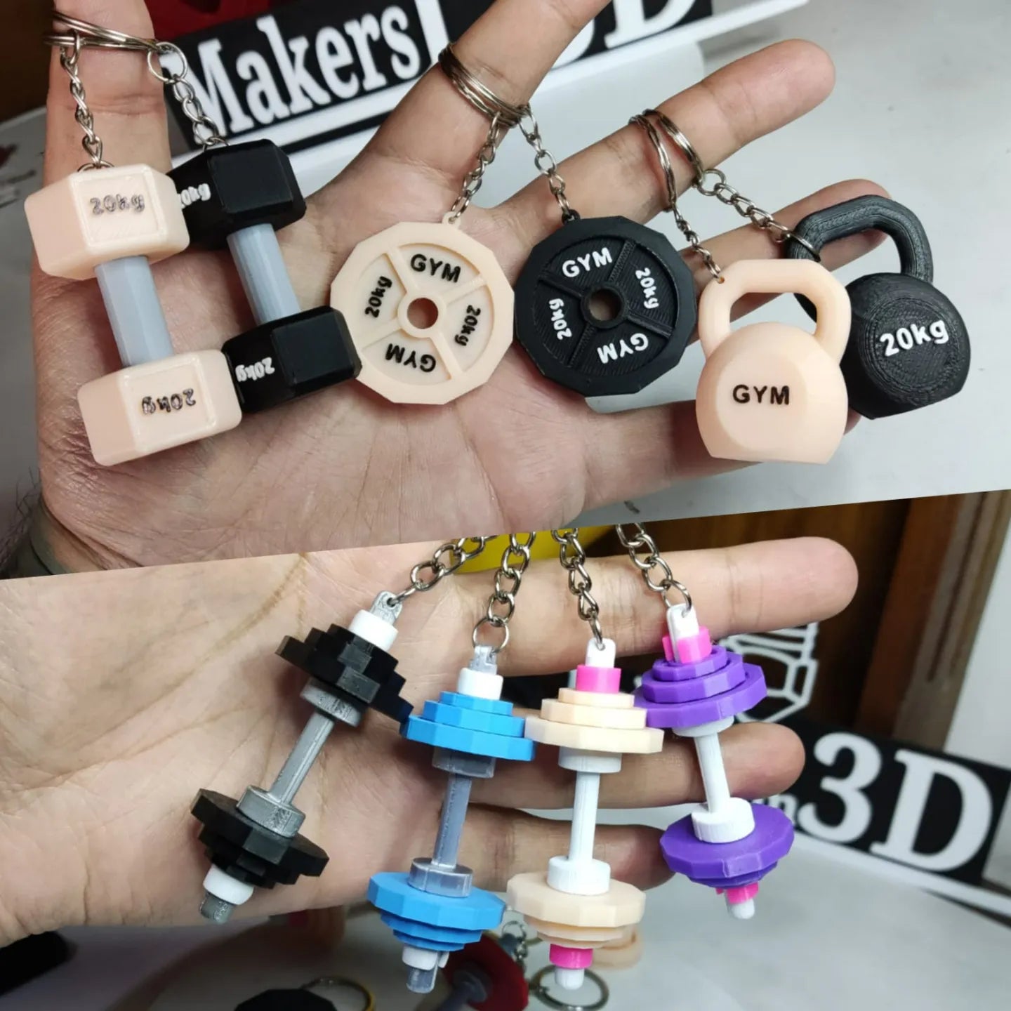 FormaCraft Gym Keychain — Customizable