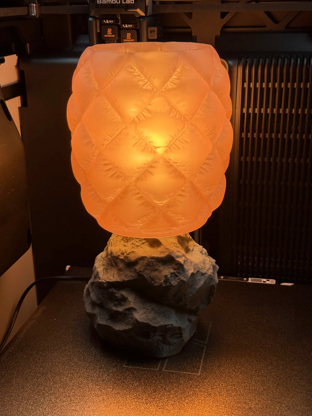 FormaCraft Boulderlit — Stone & Soft Ambient Lamp