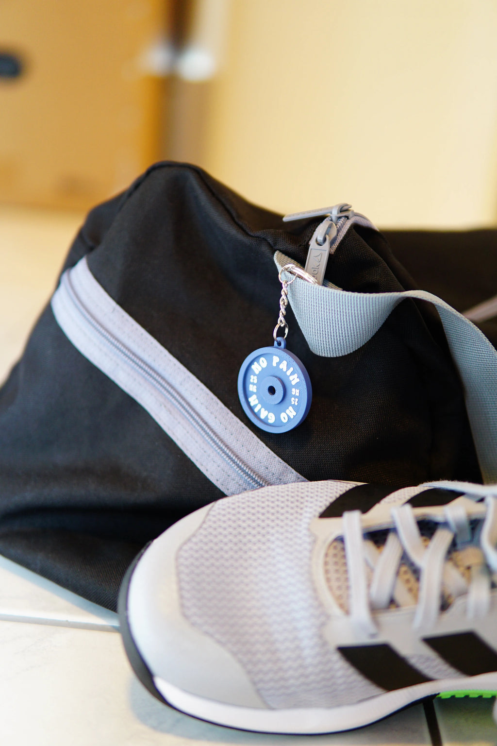 FormaCraft Weight Plate Keychain — No Pain No Gain