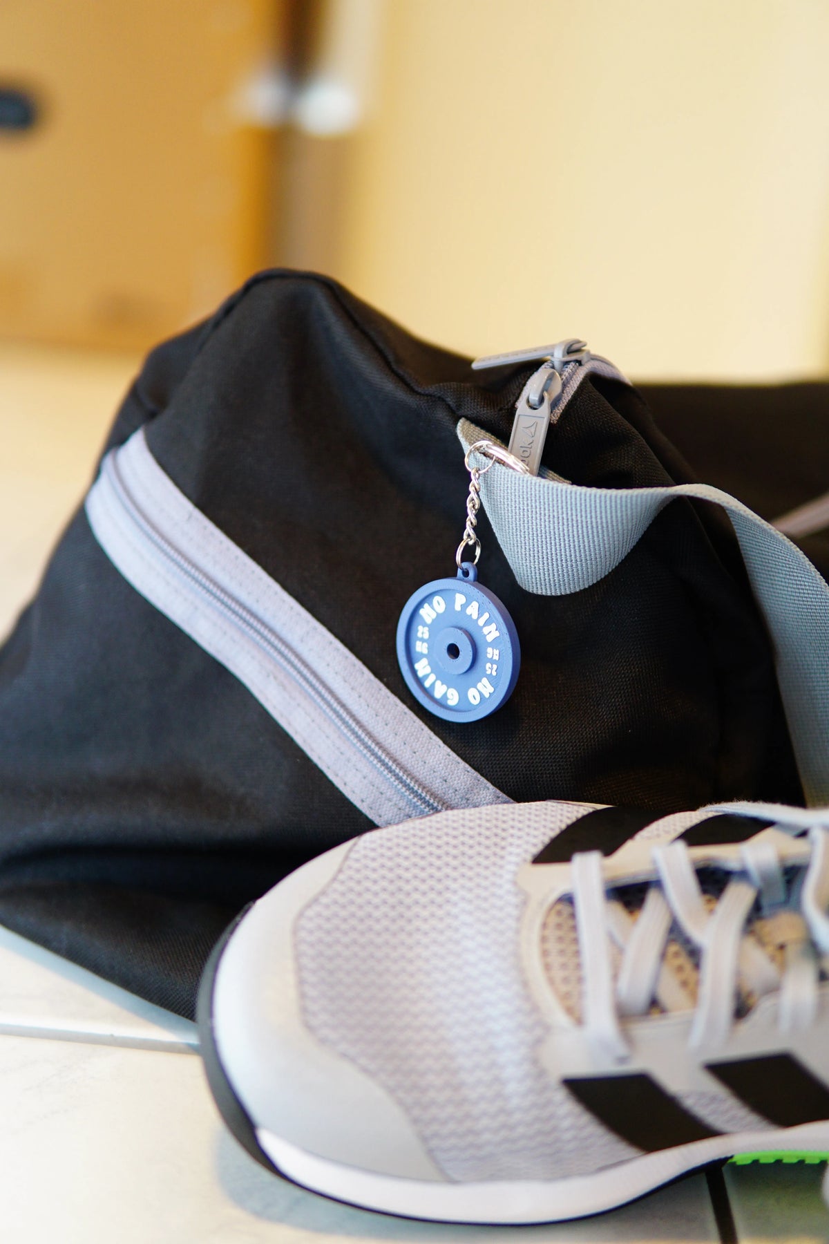 FormaCraft Weight Plate Keychain — No Pain No Gain