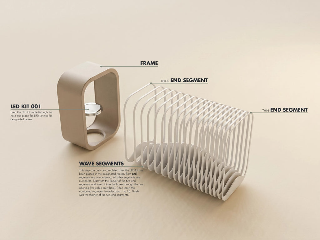 THE WAVE – Sculptural 3D Printed Table Lamp
