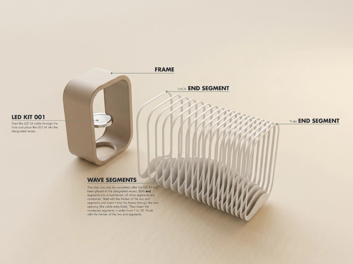 THE WAVE – Sculptural 3D Printed Table Lamp