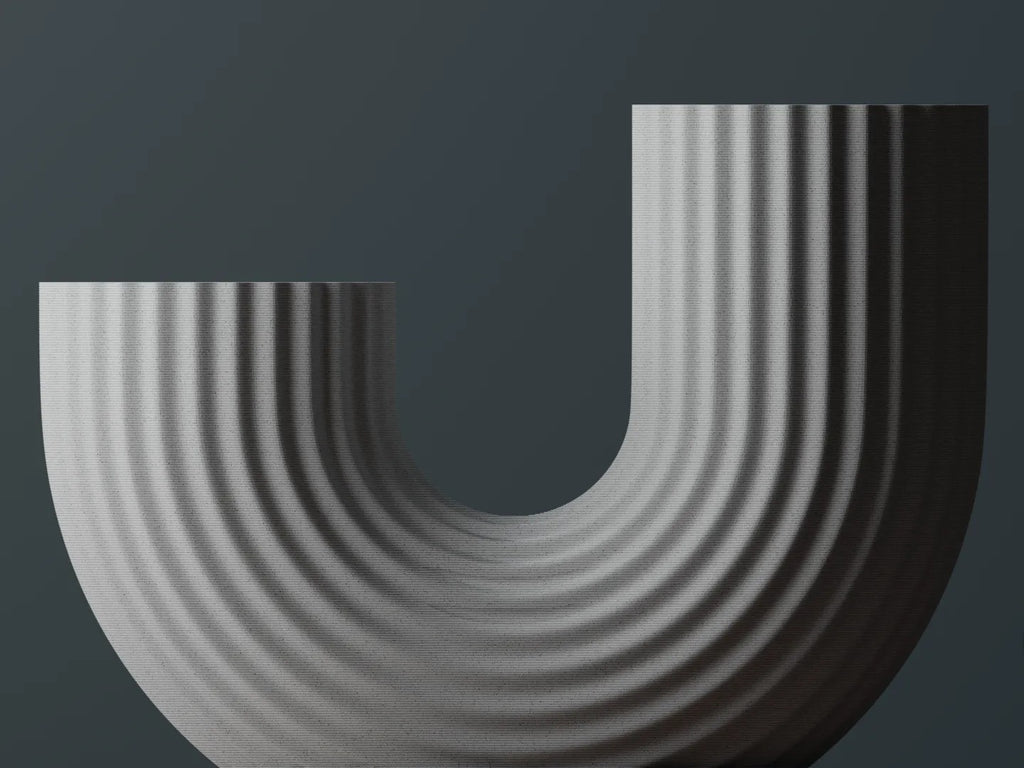 Modern minimalistic Vase U shaped