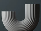 Modern minimalistic Vase U shaped